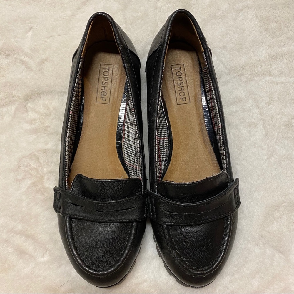 Topshop Black Loafers Size 7.5 / 38